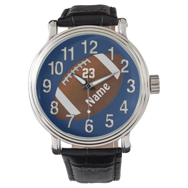 Football Watch with Your NAME, NUMBER and COLORS (Front)