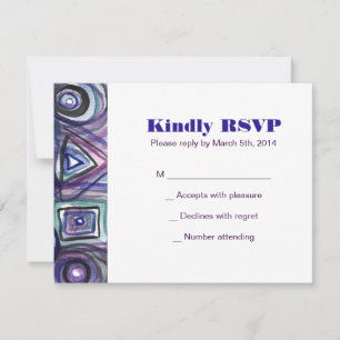 FOOTBALL WATERCOLOR Bar Mitzvah Reply Card