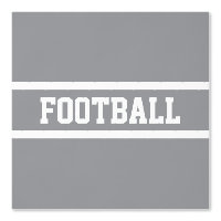 FOOTBALL White Racing Stripes On Modern Grey