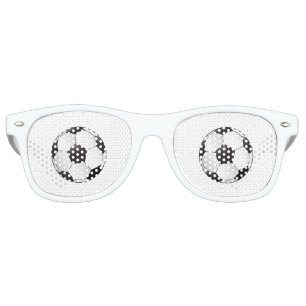 Football With Green Background Retro Sunglasses