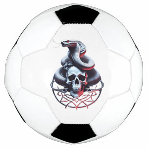 Football With Snake And Skull Design Soccer Ball