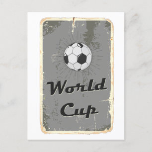 Football World Cup Vintage Style Poster Art Design Postcard