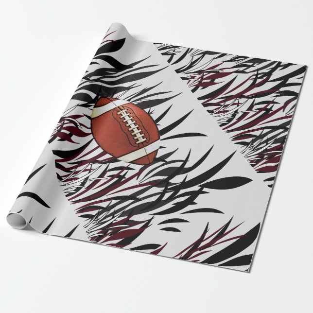 Football wrapping paper-Design Carolina Paper (Unrolled)