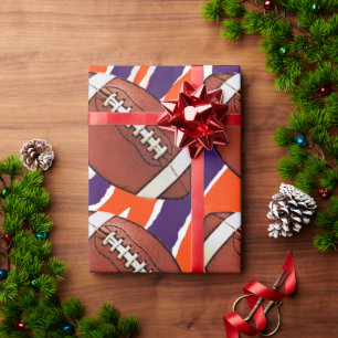 Football wrapping paper-Tiger Design Paper