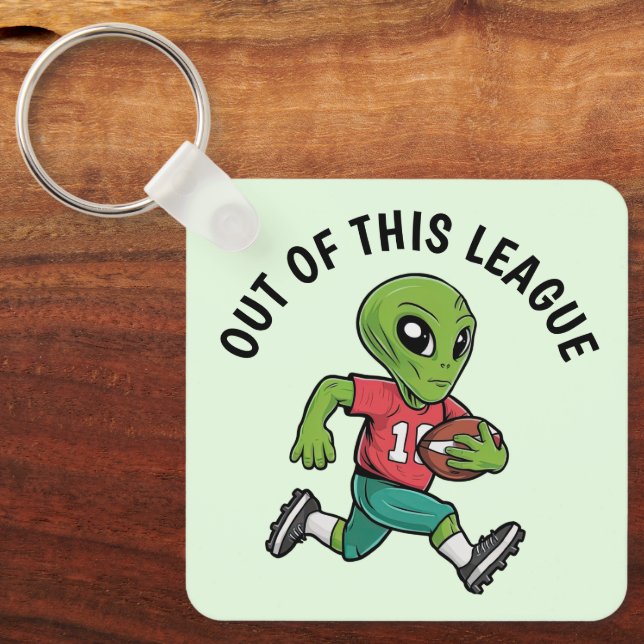 Footballer Alien Key Ring (Front)