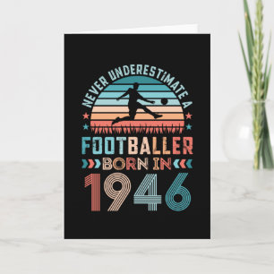 Footballer born 1946 Football 80th Birthday Gift Card