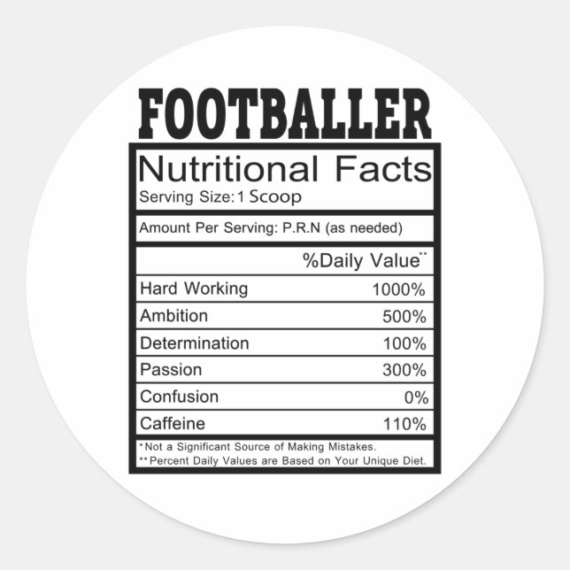 Footballer Classic Round Sticker (Front)