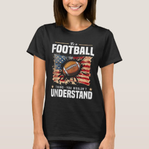 Footballer Vintage Usa Flag Party Training Gadgets T-Shirt