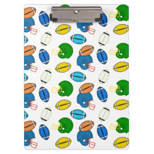 Footballs and Helmets sport theme patterns Clipboard