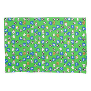 Footballs, Blue Shirts, & Fans Pillowcase