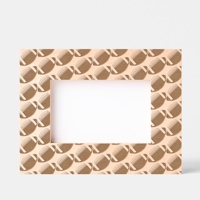 Footballs Design Etched Picture Frame  (Front)