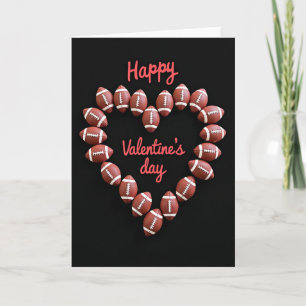 Footballs Heart Pattern Card
