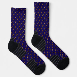 Footballs on Team Colour Navy Blue Socks