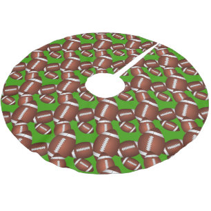 Footballs Pattern Brushed Polyester Tree Skirt