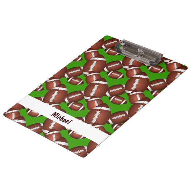 Footballs Pattern Clipboard (Angled)