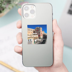 Footbridge, narrow street with stairs in Valletta