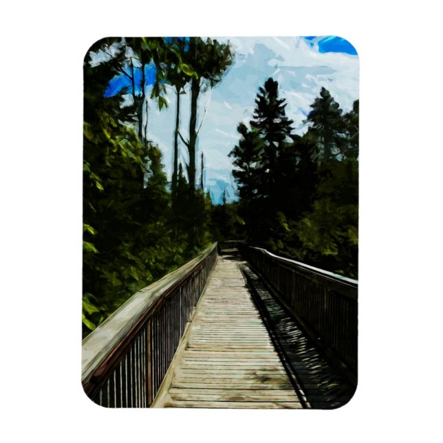 Footbridge Over Canadian Canyon Magnet (Vertical)