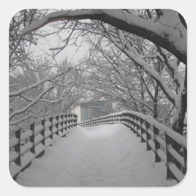 Footbridge Square Sticker (Front)