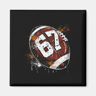 Footbyll 67 Six Seven Alpha Slang 6 7 Meme Kids Te Magnet