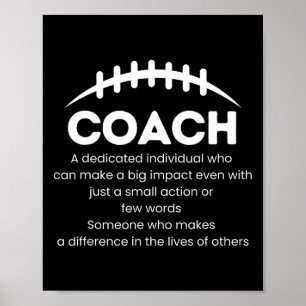 Footbyll Coach Difference Maker Appreciation Gifts Poster