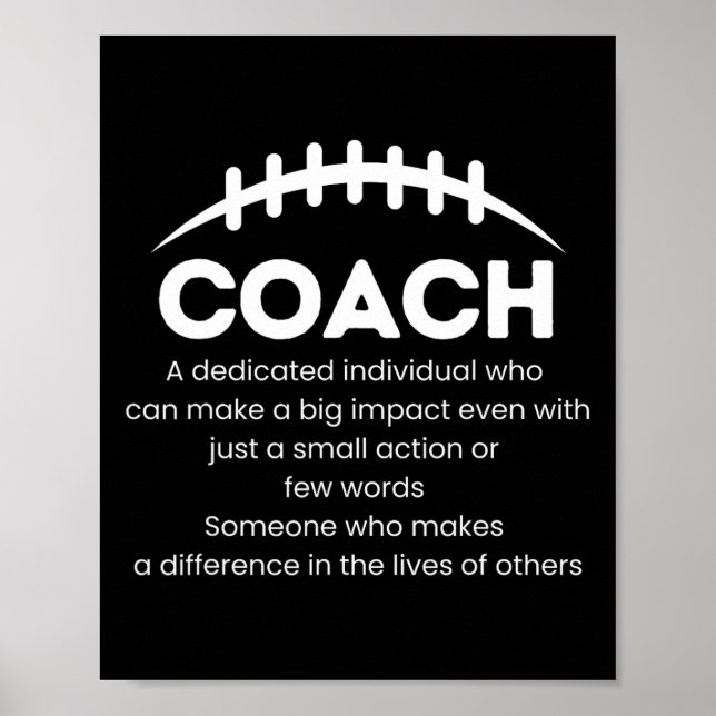 Footbyll Coach Difference Maker Appreciation Gifts Poster (Front)