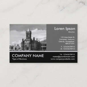 Footed Photo - 60pc Grey - Business Card