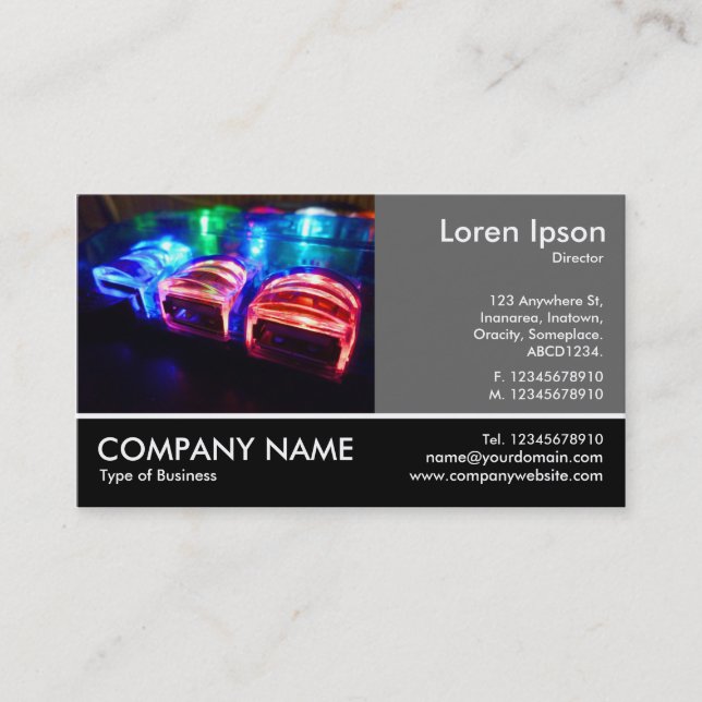 Footed Photo - 60pc Grey - Cool USB Hub II Business Card (Front)