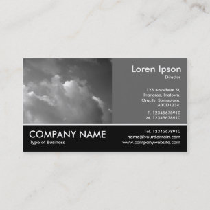 Footed Photo - 60pc Grey - Evening Sky Business Card