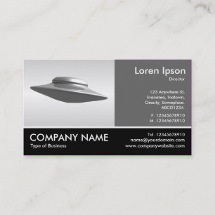 Footed Photo - 60pc Grey - Flying Saucer Business Card