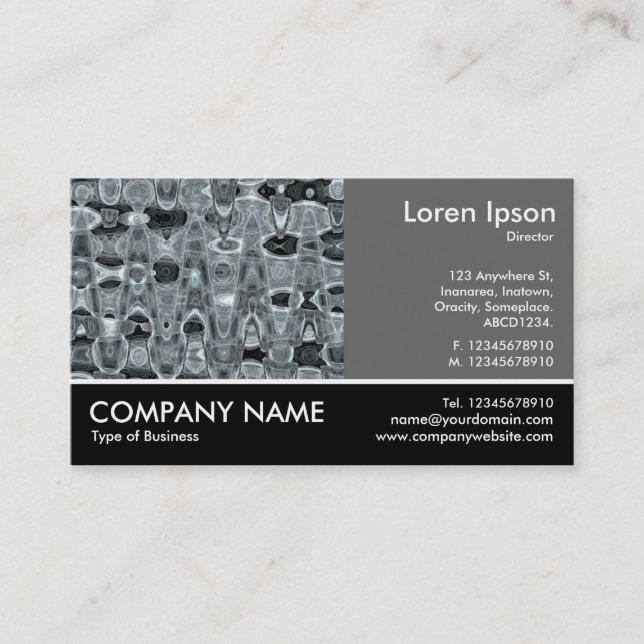 Footed Photo - 60pc Grey - Fractal Ice Business Card (Front)