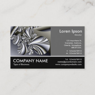Footed Photo - 60pc Grey - Fractal Shells Business Card