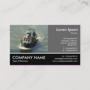 Footed Photo - 60pc Grey - Little Trawler Business Card