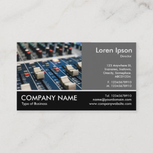Footed Photo - 60pc Grey - Mixing Desk Business Card