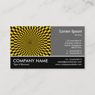 Footed Photo - 60pc Grey - Op Art - Amber Business Card