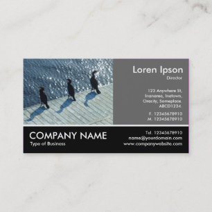 Footed Photo - 60pc Grey - Three Cormorants Business Card