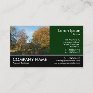 Footed Photo - Autumn in the Park Business Card