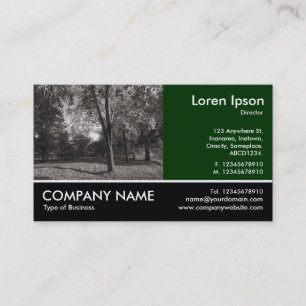 Footed Photo - Autumn in the Park Business Card