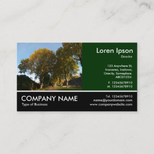 Footed Photo - Autumn in the Park Business Card