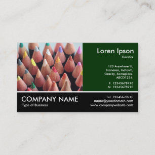 Footed Photo - Colour Pencils Business Card