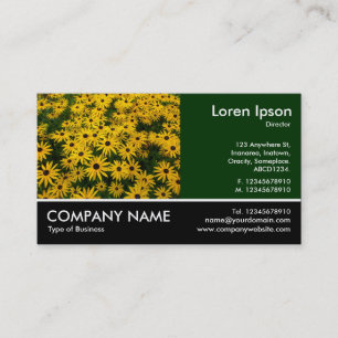 Footed Photo - Dk Green - Black-eyed Susans Business Card