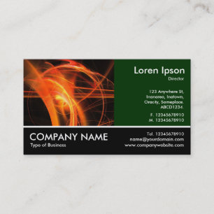 Footed Photo - Dk Green - Fractal Flame Business Card