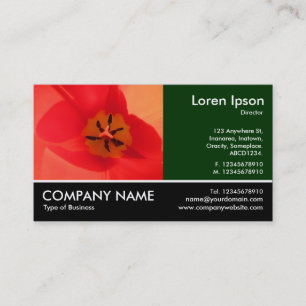 Footed Photo - Dk Green - Inside a Tulip Business Card