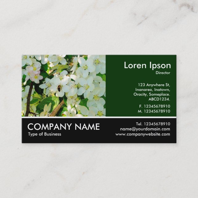 Footed Photo - Dk Green - Making Honey Business Card (Front)