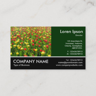 Footed Photo - Dk Green - Sea of Tulips II Business Card