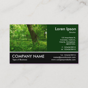 Footed Photo - Dk Green - Spring in the Woods Business Card