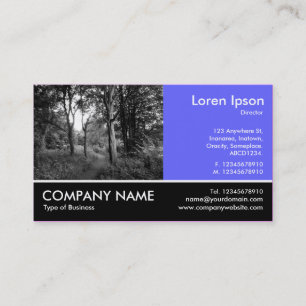 Footed Photo - Electric Blue - In the Woods Business Card