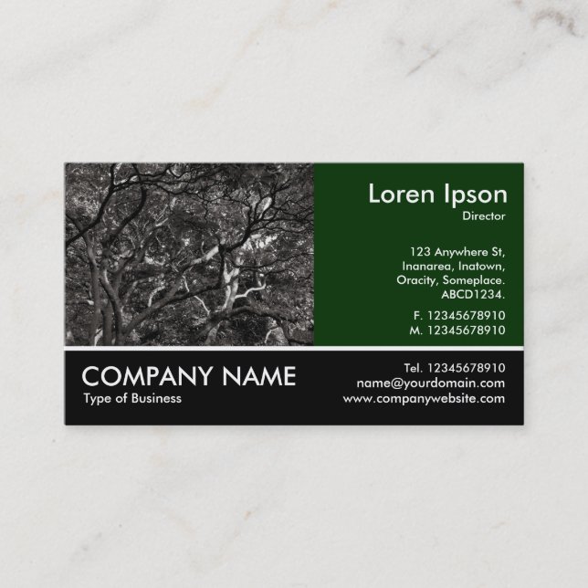 Footed Photo - Japanese Branches 03 Business Card (Front)