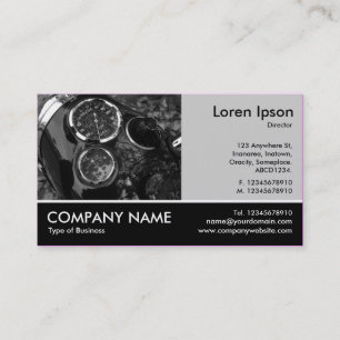Footed Photo - Lt Grey - Motorbike Gauges Business Card