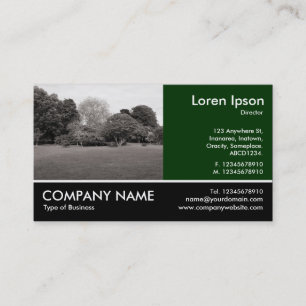 Footed Photo - Park Landscape Business Card