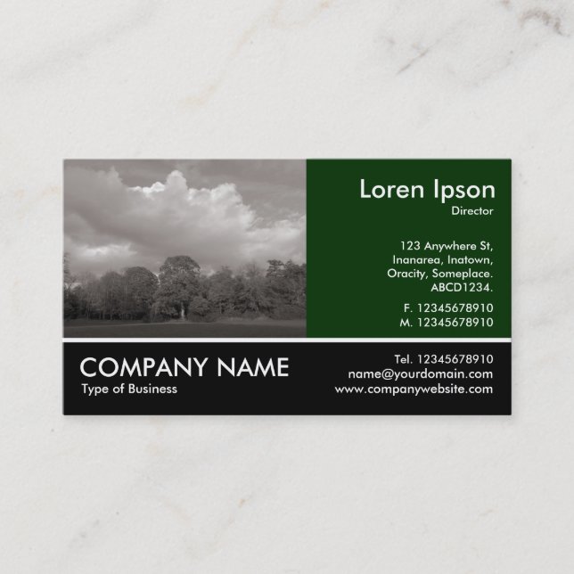 Footed Photo - Park Landscape Business Card (Front)